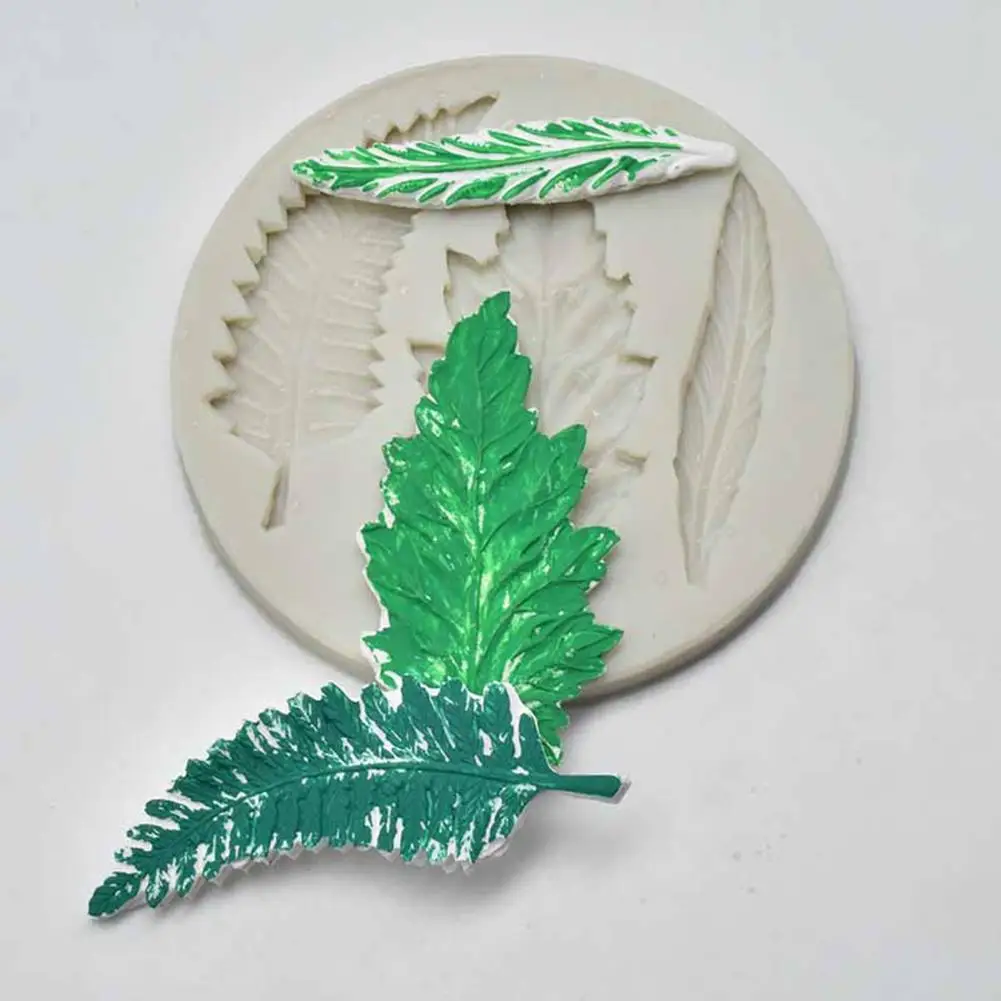 Christmas Style Leaf Fondant Mould Cake Decor Chocolate Paste Mold DIY Sugarcraft Bake Tool |