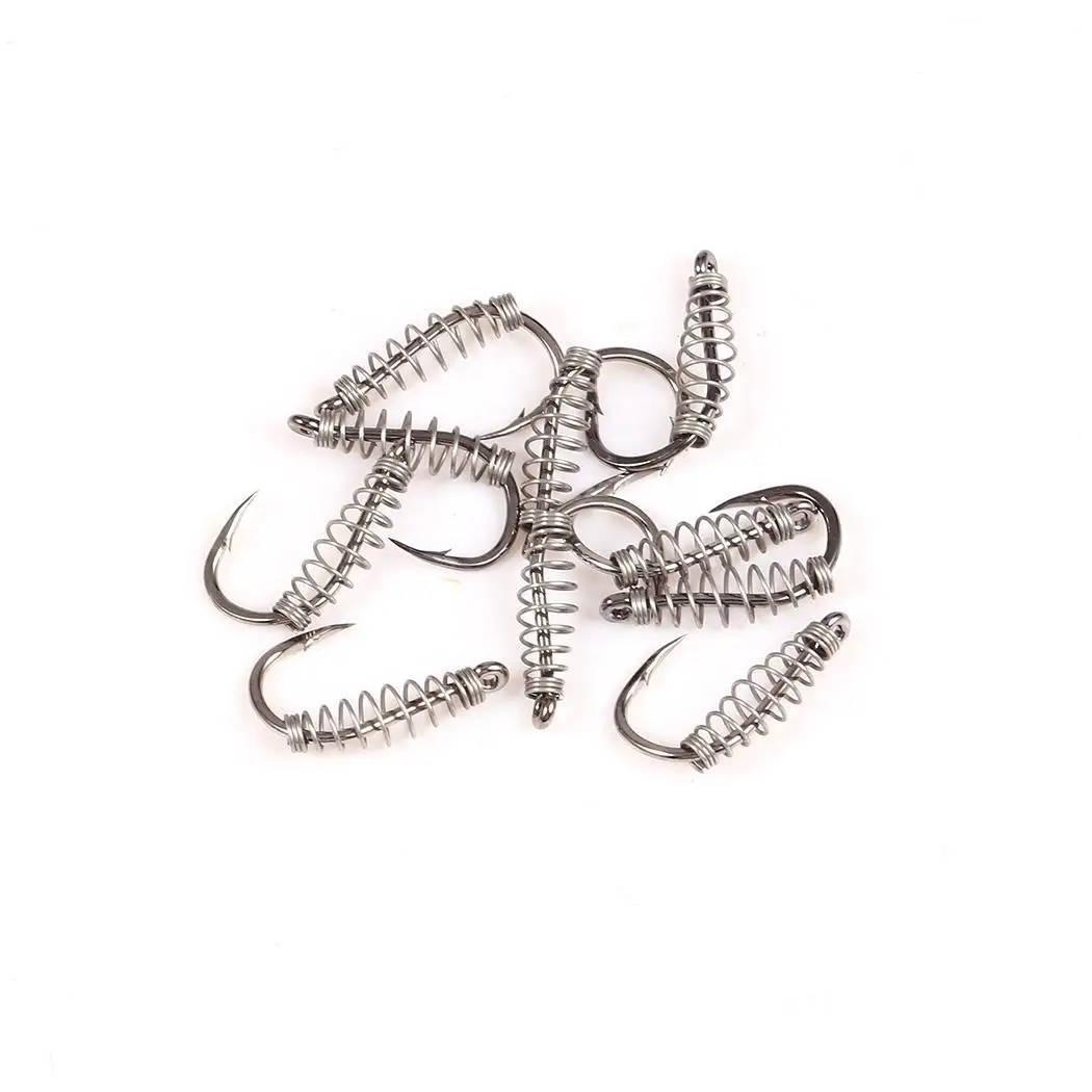 Stainless Steel Spring Barbed Fishing Hooks Tackle Pack of 4 Types Accessories 20g Geometric | Спорт и развлечения