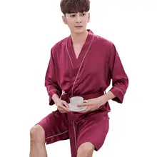 MISSKY летняя Мужская Ночная рубашка однотонная простая ночная рубашка с короткими рукавами для пар одежда для любовников