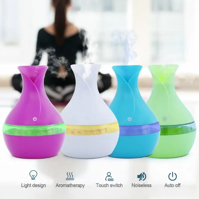 

Aromatherapy Air Humidifier 7 Color LED Night Light USB Aroma Diffuser Essential Oil Air Purifier Mist Maker for Office Home