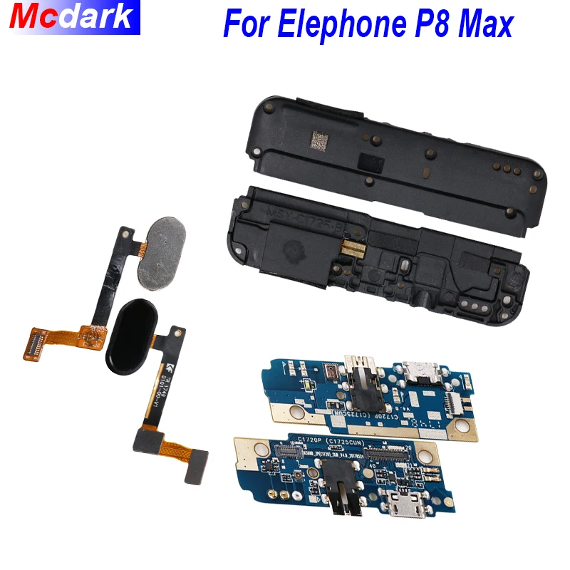 

Mcdark For Elephone P8 Max Black Fingerprint Key Repair Accessories USB Plug Charge Board For Elephone P8 Max Loudspeaker