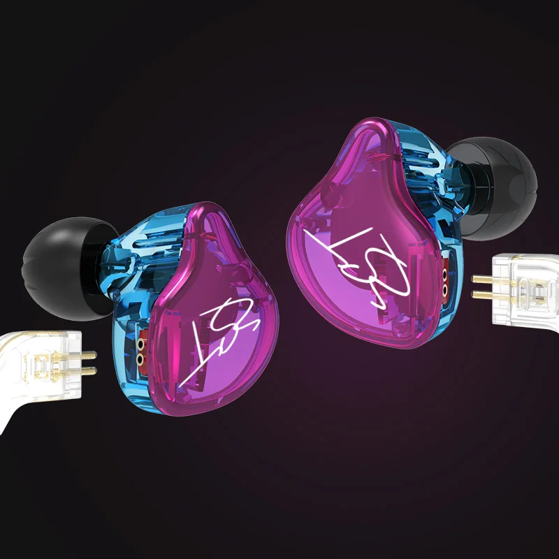 KZ Знч Гибридный наушники Bluetooth + проводной 2 Кабели арматура Dynamic Drive Hi Fi бас для