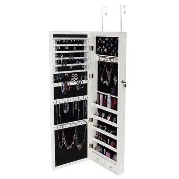 

New Style Jewelry Storage Cabinet Jewelry Collecting Organizer Whole Body Mirror Shape With LED Light Safety Home Decoration