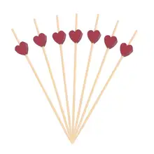 100Pcs 12 centimetri Utensili E Complementi Da Cocktail Fatti A Mano Creativa a Forma di Cuore Bead Antipasto Picks Frutta Stuzzicadenti Di Natale Rifornimenti Del Partito di Nozze