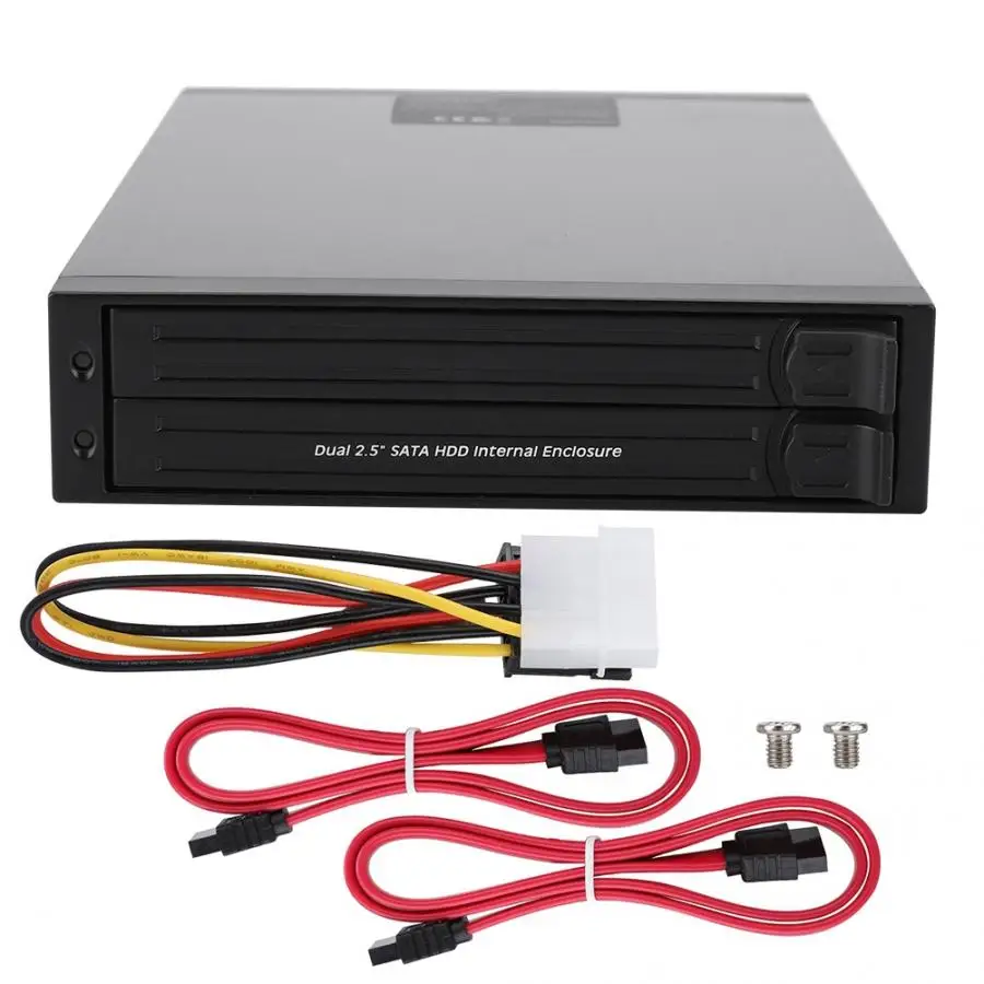 

Dual 2.5in SATA Built-in Hard Disk HDD Internal Enclosure SAWP 2 HE-2005