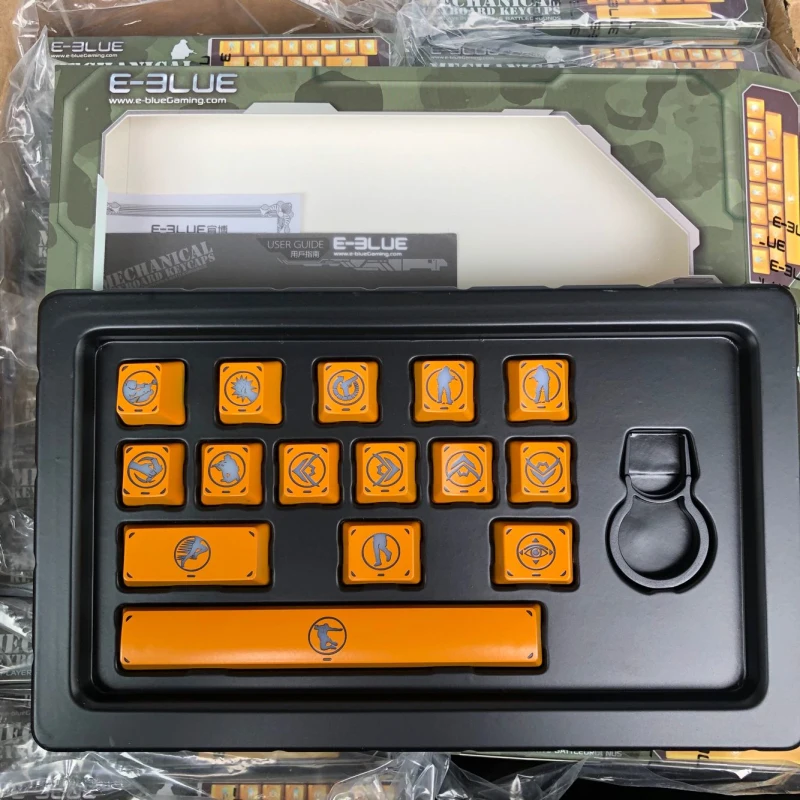 

15 keys/pack E-BLUE ABS Laser engraving Key Cap Mechanical Keyboard Backlit Keycap for PUBG with free key cap puller