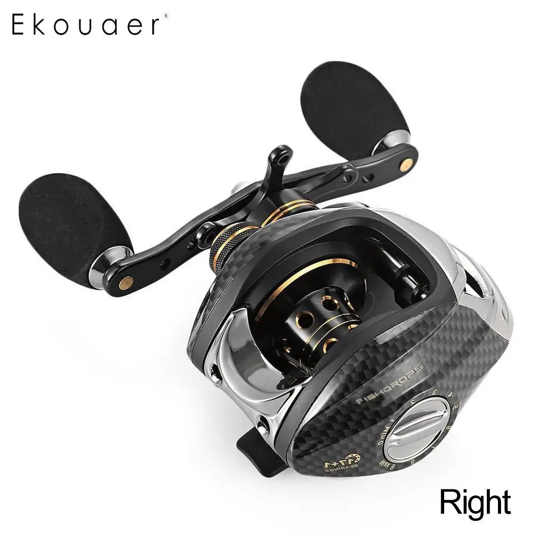 

Ball Bearings Right/Left Hand Bait Casting Black Double Brake, Double Brake Fishing Reel