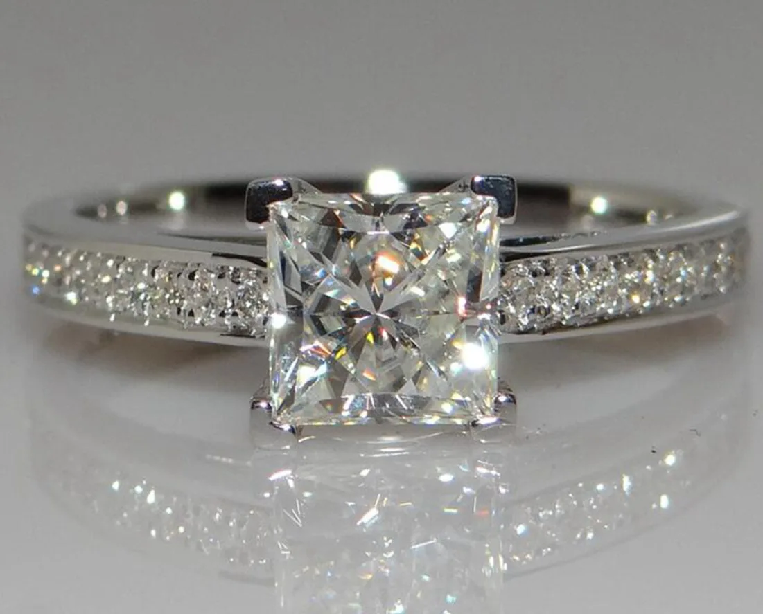 

Square Silver 925 Jewelry Ring Women's Finger Ring with Dark Blue Sapphire Gemstone Crtstal Jade Fine Jewelry Diamante Bizuteria