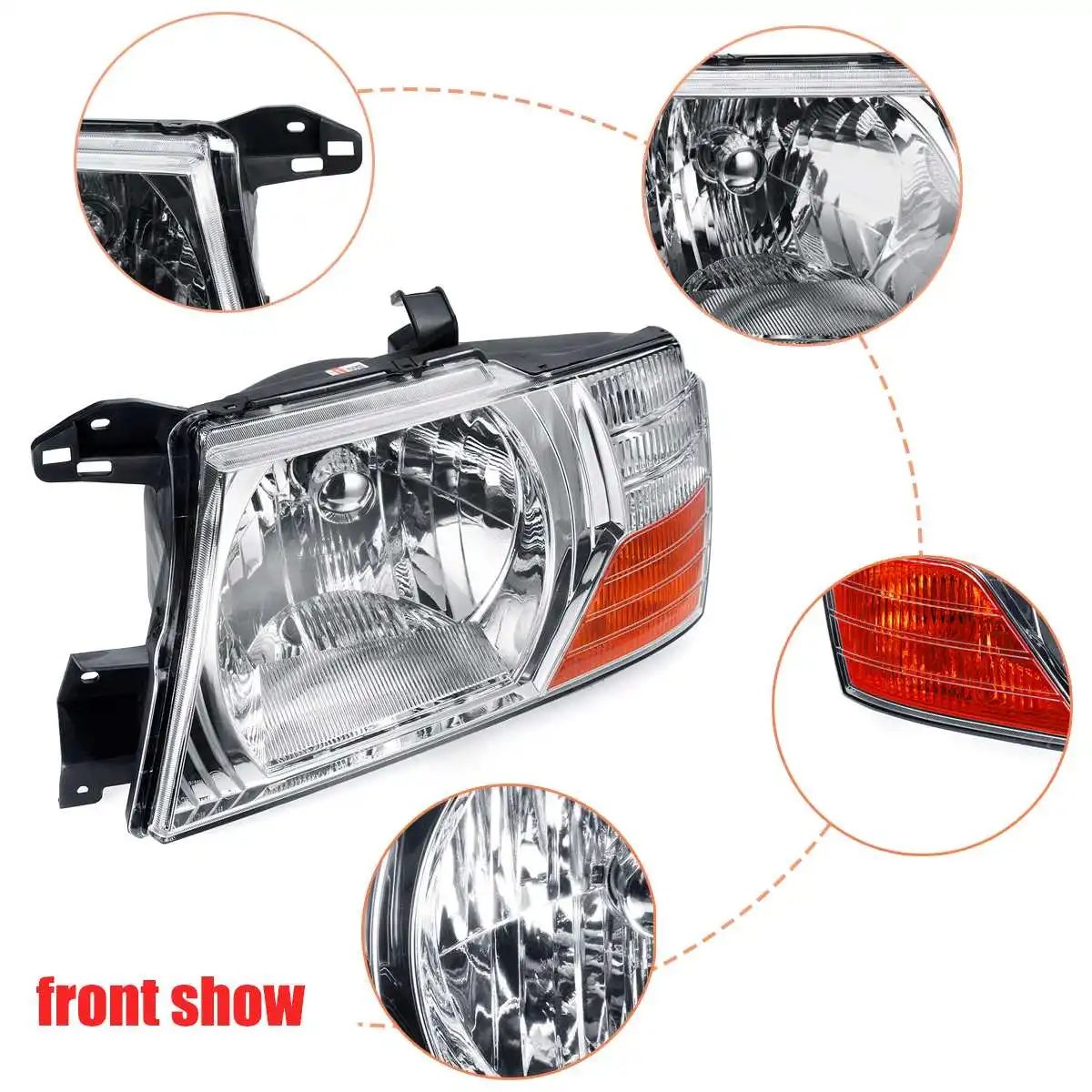 Фара автомобиля свет в сборе для Mitsubishi Pajero Montero 2000 2001 2002 2003 2004 2005 2006 12V