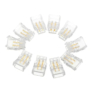 

CLAITE 10PCS 2Pin 10MM Board to Board/Board to Wire Connector for Waterproof LED Strip Light