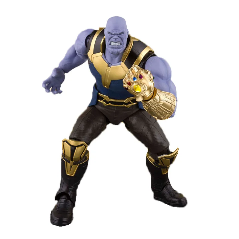 DIANXIA H16CM Anime Avengers Super Villain Infinite War Thanos MovableJoints SHF Action Figure Toys For Children Kids DX049