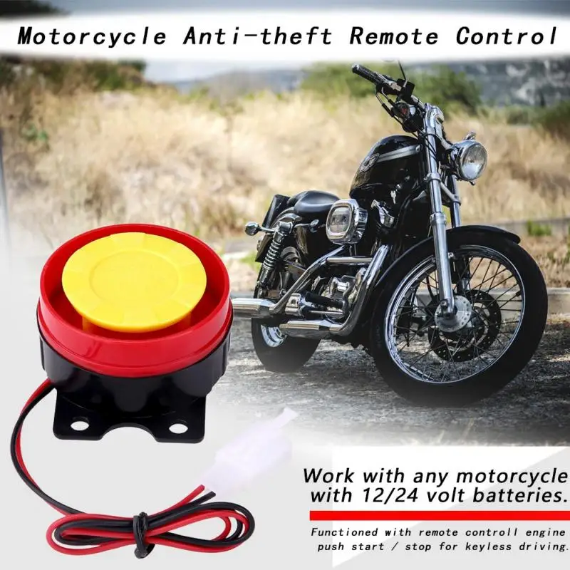 

12V Motorcycle Anti-theft Security Alarm System Remote Control Engine Start Universal