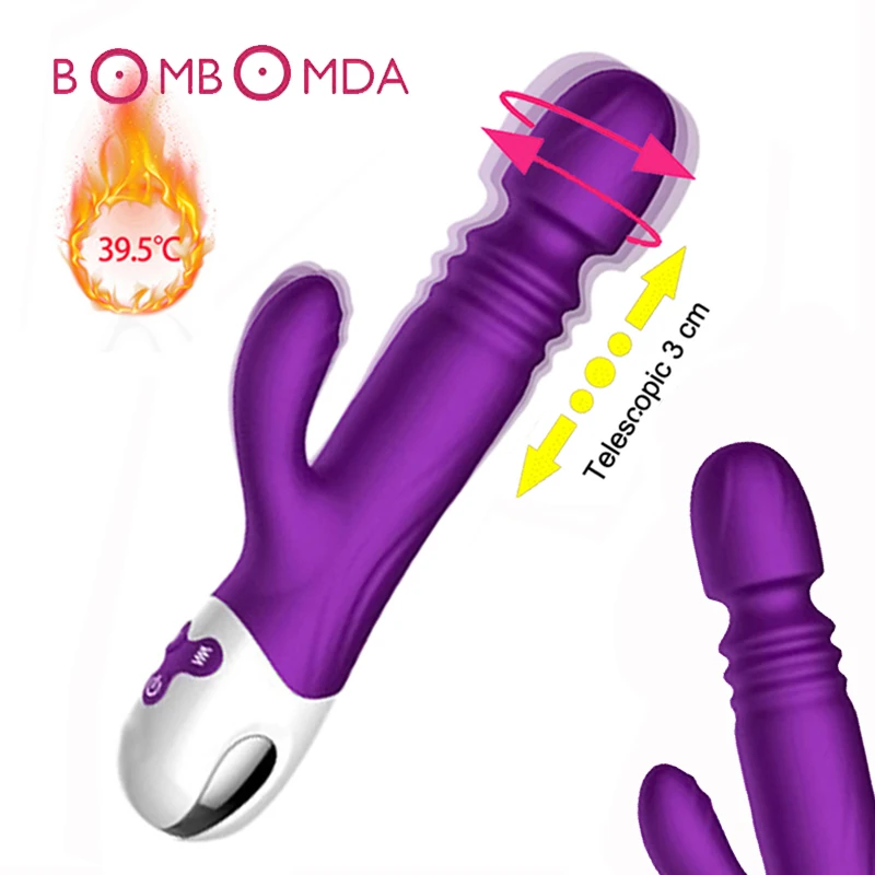 Telescopic Heating Dildo Vibrator For Woman Clitoral Stimulator Massager Vibrators Erotic Sex Toys for Women Female Masturbator | Красота и
