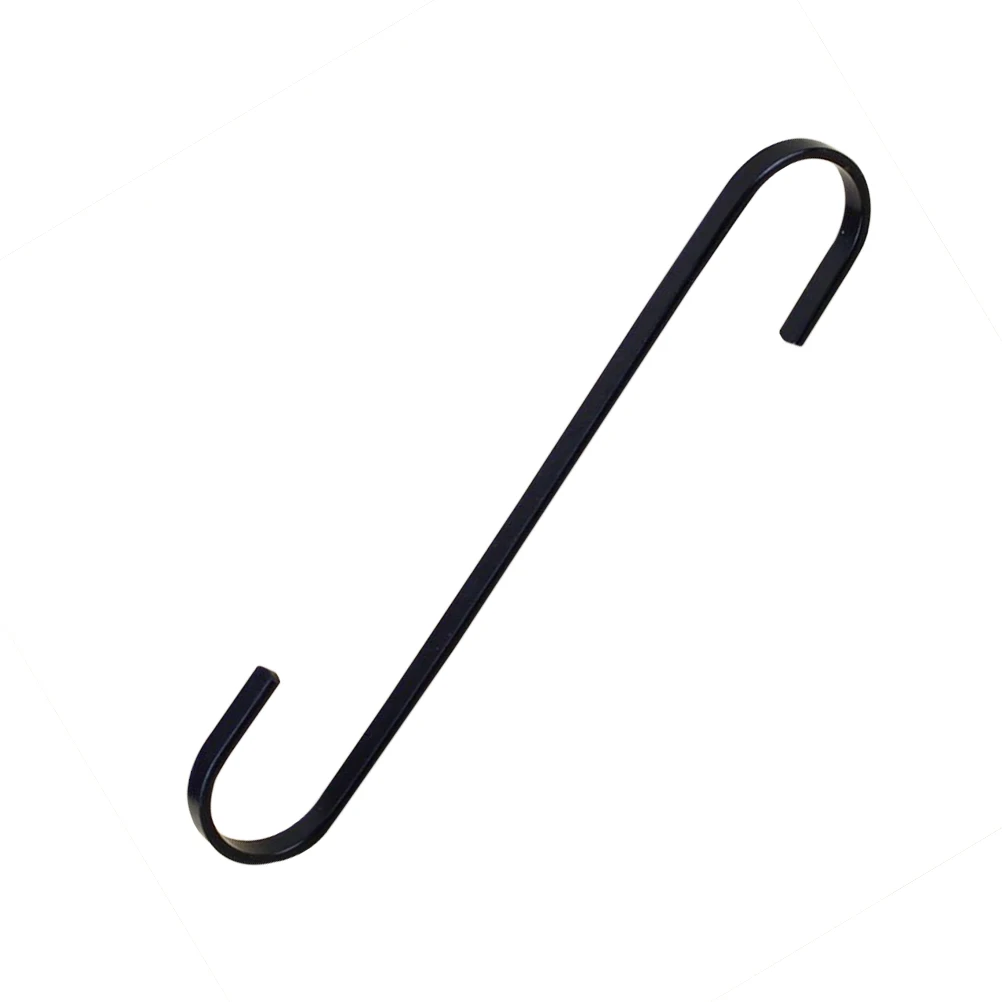 

1 Pc Black Round Heavy-Duty Iron S Shaped Hooks Kitchen Rustproof S Type Hooks Hangers for Hanging Pans Pots Bags Towels