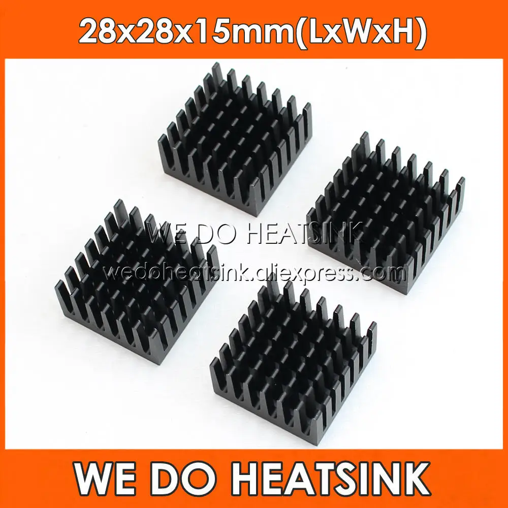WE DO HEATSINK 6pcs 28x28x15mm Cheap CPU Aluminum Heatsink Radiators
