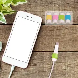 VODOOL 1 шт. цвет случайный USB кабель протектор наушники шнур защиты для iPhone USB зарядное устройство провода крышка линии защитный рукав