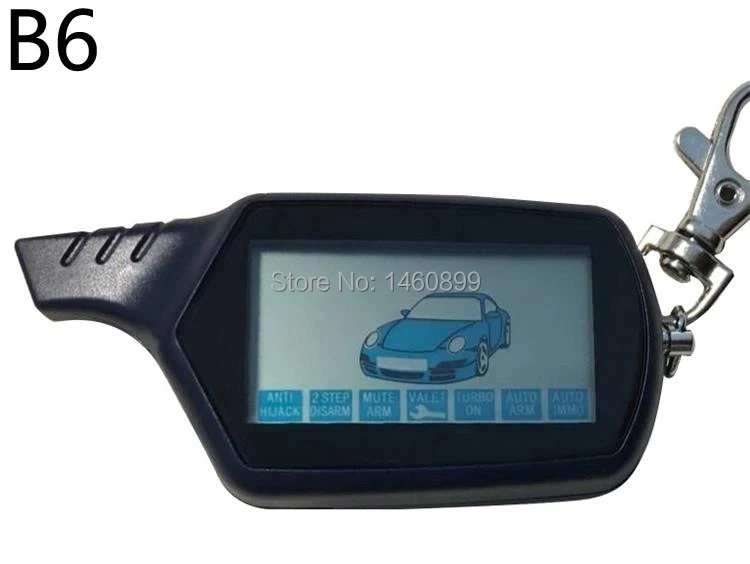 

B6 10pcs/Lot 2-way Lcd Remote Control Key Fob Chain keychain Trinket for Vehicle Security Starline B6 Two Way Car Alarm System