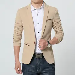 5XL 6XL Новый Мужской Блейзер пиджак деловой мужской пиджак в повседневном стиле хлопок тонкий Английский костюм Blaser Masculino мужской пиджак
