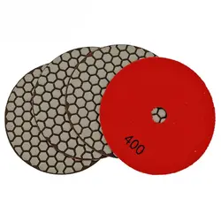 Новый 7 шт./компл. 4 в алмазной сухие полировальные подложки Dia100mm шлифовальный диск полировки Мрамор Гранит Полировочный диск полировки