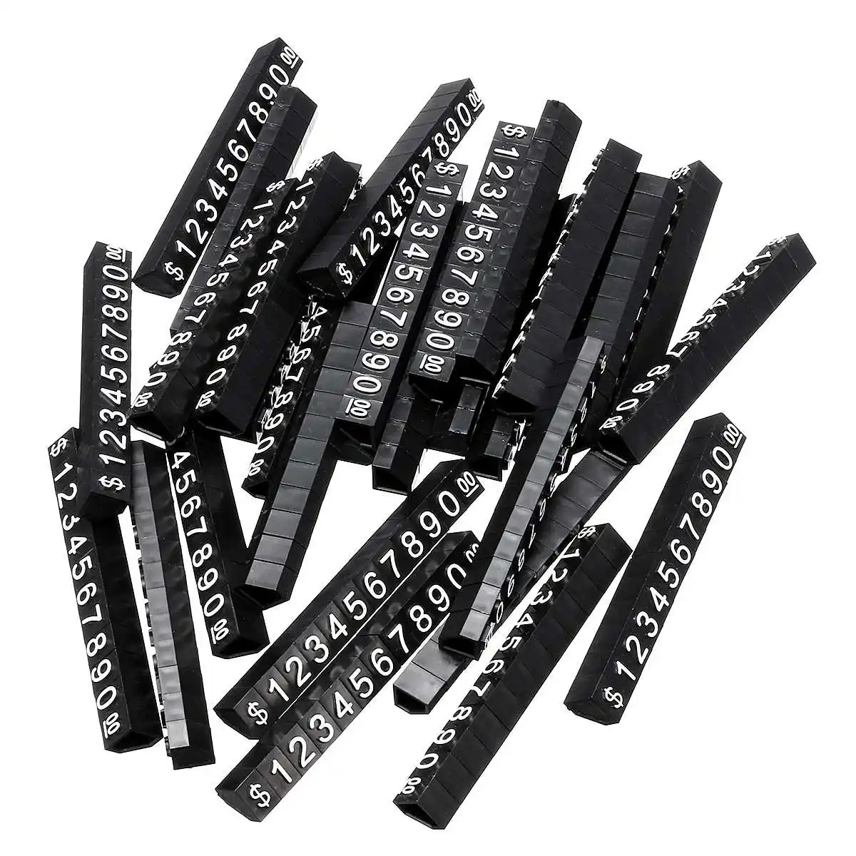 

30pcs Price Tag Dollar Numeral Cubes assembly blocks stick combined number digit tag sign watch jewelry pricing display stand