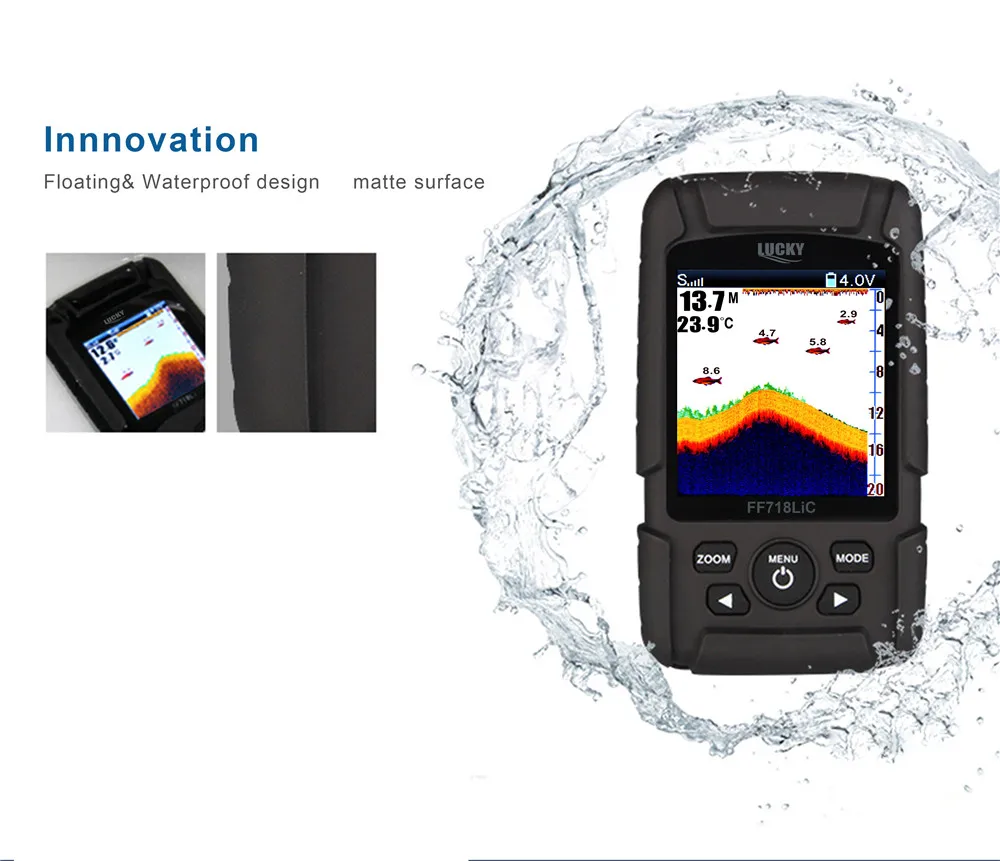 محظوظ FF718LiC صياد السمك الروسية اللغة السلكية واللاسلكية 2-في-1 fishfinder للماء صياد السمك s الشتاء الجليد الكارب الصيد محظوظ FF718LiC صياد السمك الروسية اللغة السلكية واللاسلكية 2-في-1 fishfinder للماء صياد السمك s الشتاء الجليد الكارب الصيد