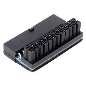 

ATX 24Pin Female to 24Pin Male 90Degree Power Adapter Motherboard EVA Resin Shell Connector for Desktop Computer