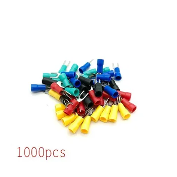 

Free shipping 1000pcs European fork pre-insulated Y-U type cold-pressed nose wire ear copper terminal