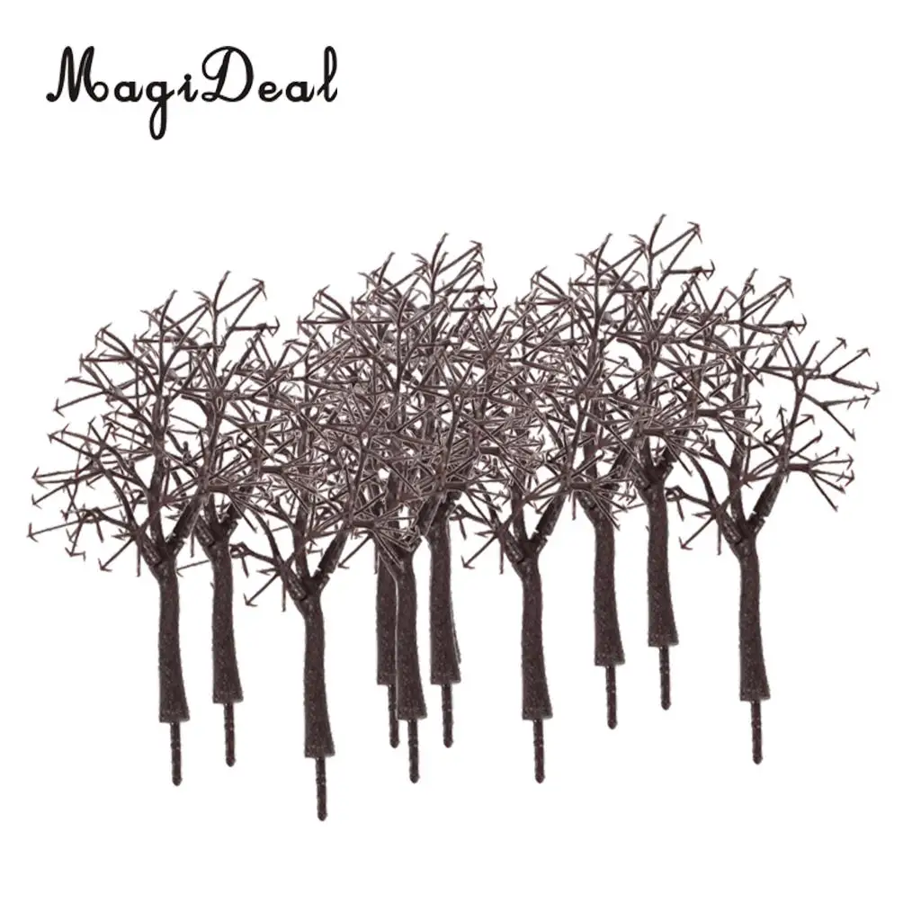 Пластмассовая пейзажная модель MagiDeal 10 шт./лот неизолированный ствол дерева для