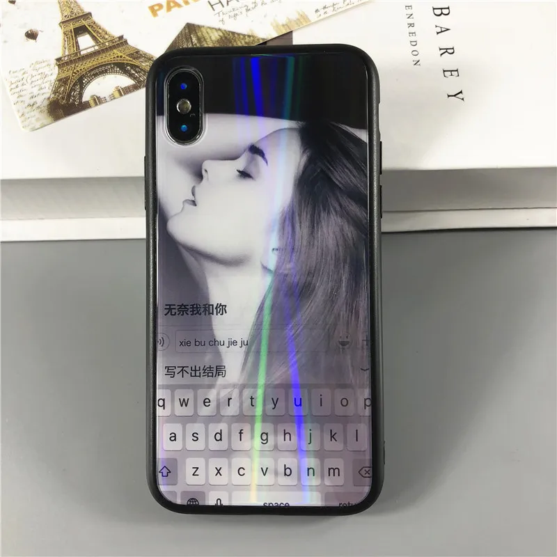 Для применения iphone 7 Чехол 8 постепенное изменение свежий плюс лазерная АВРОРА