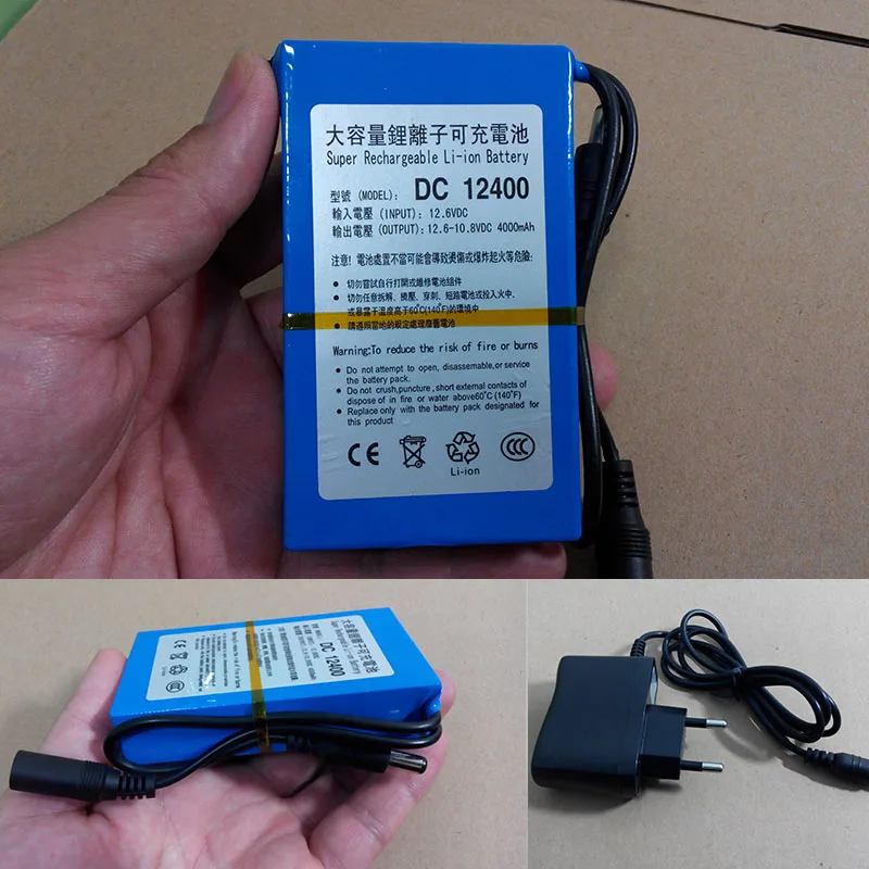 Литий ионная батарея 4000mah Dc 12v Супер перезаряжаемый пакет для камеры