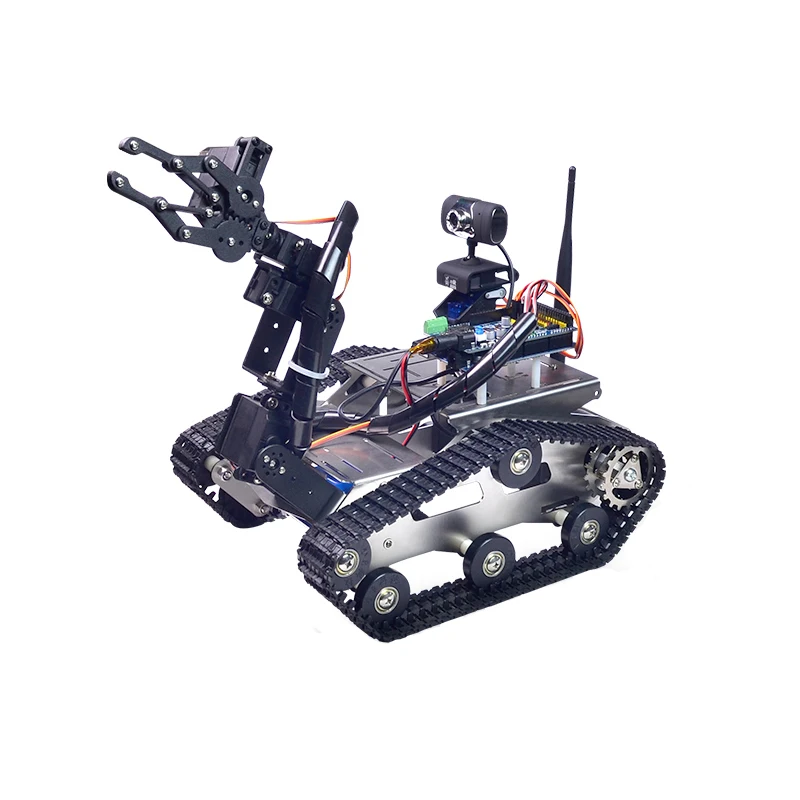 

Xiao R DIY Smart Robot Wifi Video Control Tank with Camera Gimbal Compatible with STM32 Main Board Intelligence Machine RC Toys