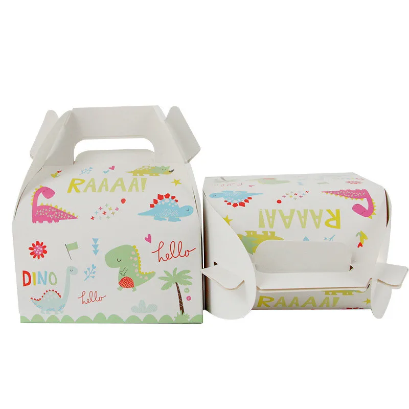 

Dinosaur Party Gift Boxes Jungle Birthday Party Decoration Kids boy Disposable Tableware Candy Popcorn Boxs Plates Cups Supplie