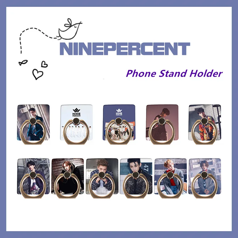 

Cpop Nine Percent New Album Phone Stand Holder To The Nine You Zhangjing Justin Adjustable Finger Ring Grip Universal 360 Degree