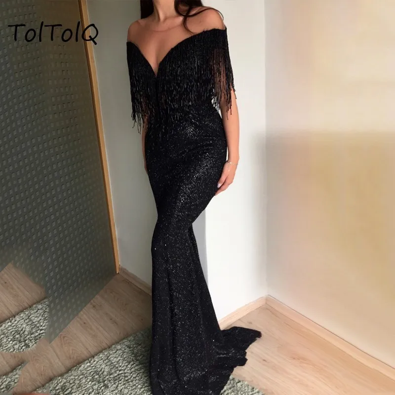 

2018 New Pattern Sexy V Lead Sleeveless Dress Tassel Backless Fashion Club Night Party Long Dress Autumn Winter Elegant Dress