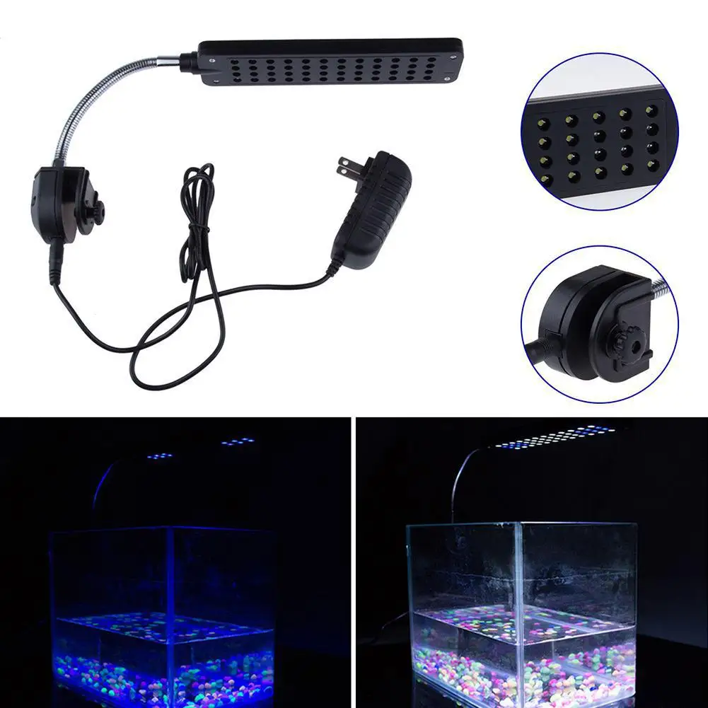 

Flexible LED Aquarium Lamp with Arm Clip for Fish Tank Lighting Decoration