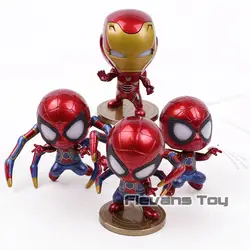 Мстители Бесконечная война Железный человек паук Железный Паук качающейся головой фигурки героев игрушки с светодио дный свет для