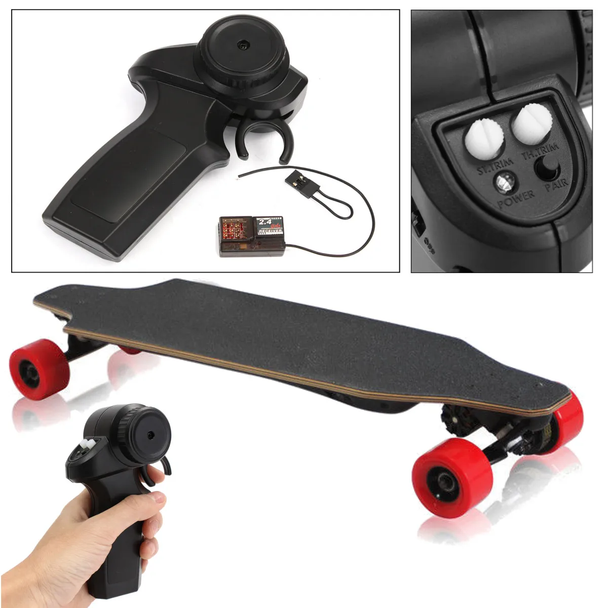 

2.4GHz Radio Transmitter Mini Radio Remote Controller Receiver Binding Plug For Electric Skateboard Longboard Remote Control Toy