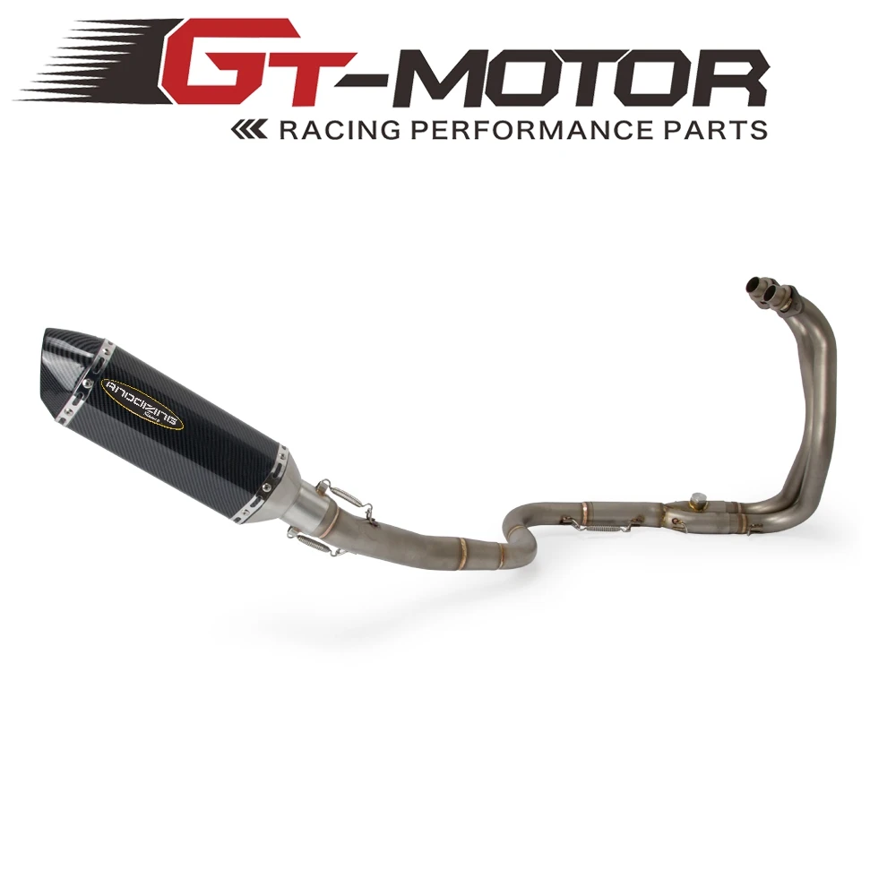 Motorcycle Full Exhaust System Slip On Header Pipe Front Pipe Muffler