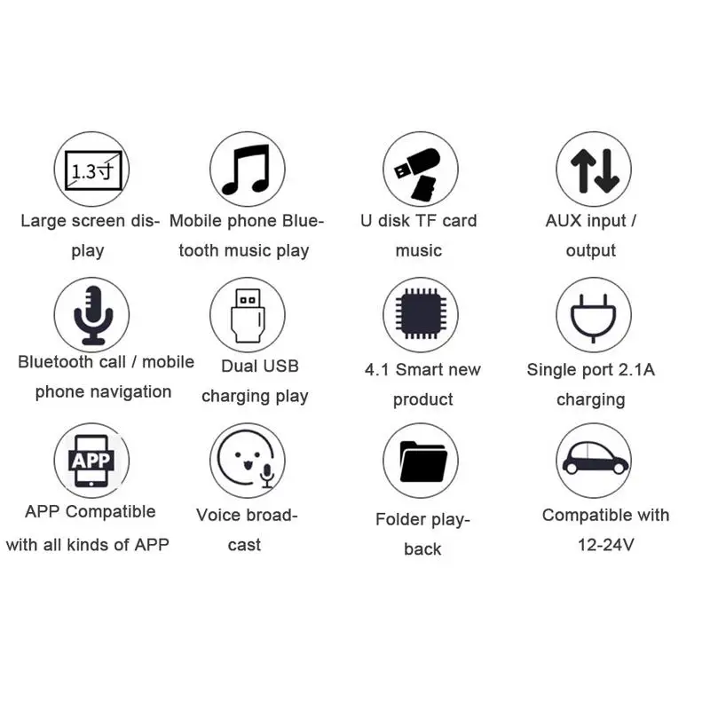 Автомобильный MP3-плеер FM передатчик многофункциональный Bluetooth приемник Поддержка U диск/TF карта автомобильное зарядное устройство автомобильный прикуриватель