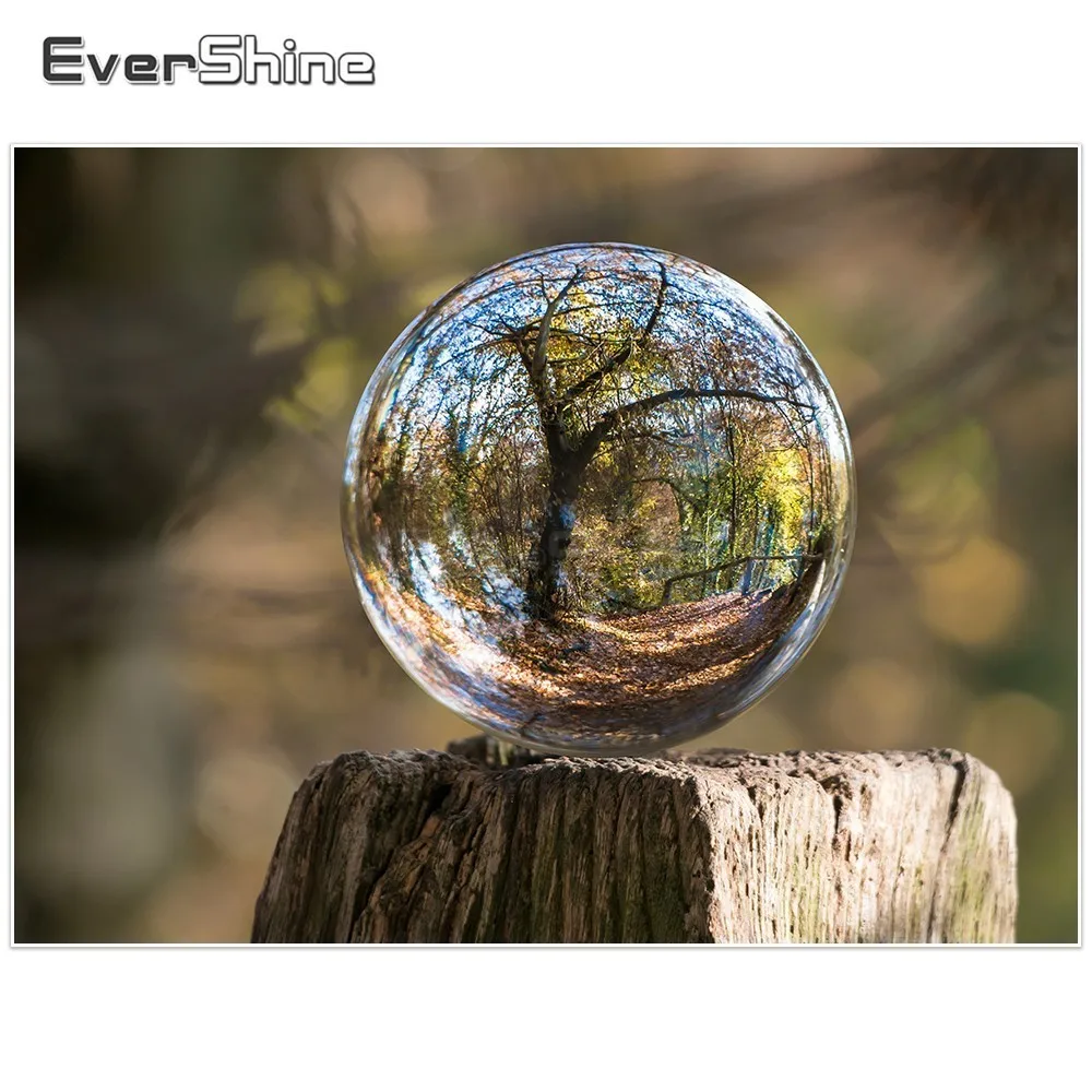 

EverShine 5D Paint With Diamonds Crystal Ball Picture Of Rhinestones Diamond Embroidery Scenery Handicraft Art Handicraft Home