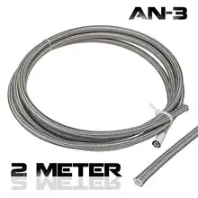 Hose AN3 3AN An-3-Brake Fuel-Line PTEF Stainless-Steel 2m Braided