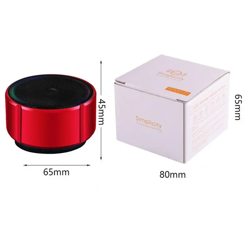 Беспроводной мини Bluetooth динамик дыхательный свет Cannon fm радио TF карта красочный