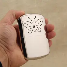 Переносная бабочка топливная грелка для рук многоразовая карманная ручная грелка из цинкового сплава для охоты на открытом воздухе