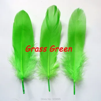 

Wholesale 1000Pcs Grass Green 13-20cm floating Plumes Goose Feathers for crafts dreamcather hat Christmas Cosplay Decorations