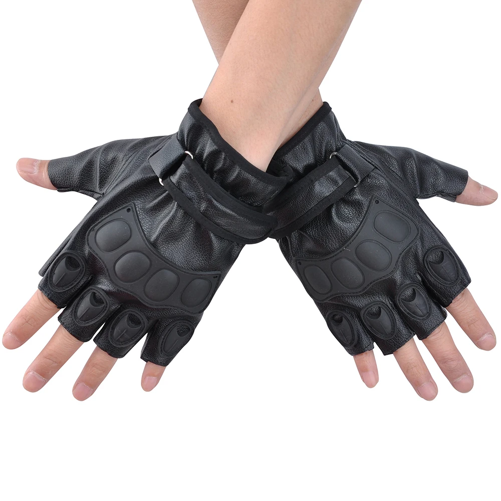 Motorcycle Cycling Outdoor Sport Gloves Fingerless Airsoft Knuckle Half Finger Outdoor Riding Camping Mountaineering Gloves P30