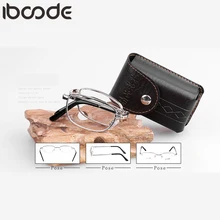 Iboode ультралегкие складные очки для чтения Для женщин Для мужчин увеличительные пресбиопические очки с Чехол+ 0,5 до+ 4,0 Oculos Gafas De Sol