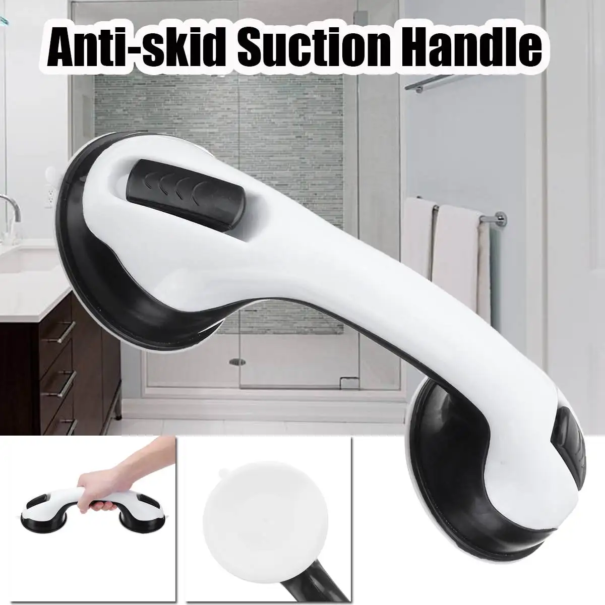 

1PC Safety Helping Handle Anti Slip Support Toilet bthroom safe Grab Bar Handle Vacuum Sucker Suction Cup Handrail Grip