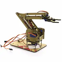 Dominibot DIY 4DOF для Arduino акриловые RC рука робота захват обучающий комплект с MG90S сервоприводы