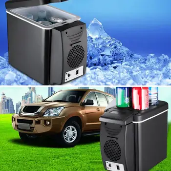 

6 Liter Car Mini Refrigerator Lightweight Dual-Use Insulated Cooler Box Container