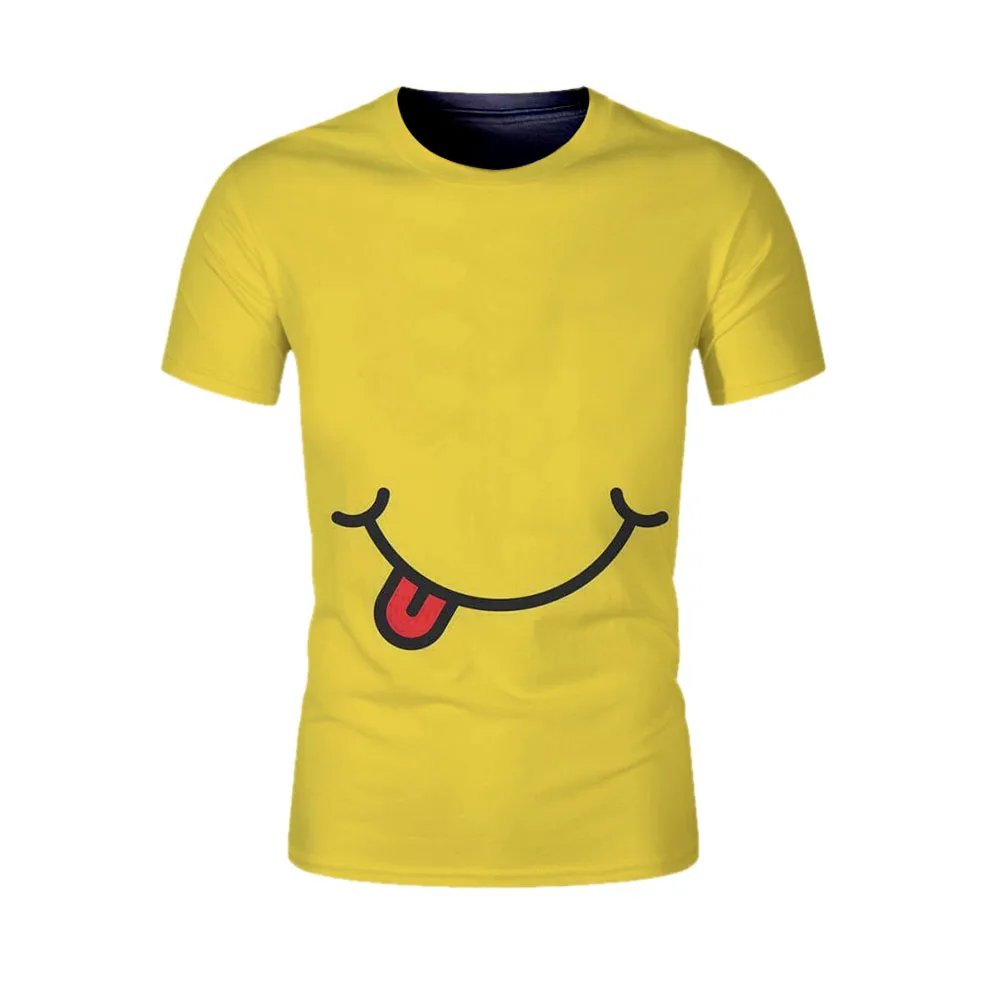 

Smile Tshirts Female T-Shirt Tops Yellow Tee Shirt Male Girls Cute Korean Ulzzang Style Short T Shirts Aesthetic Women Clothing